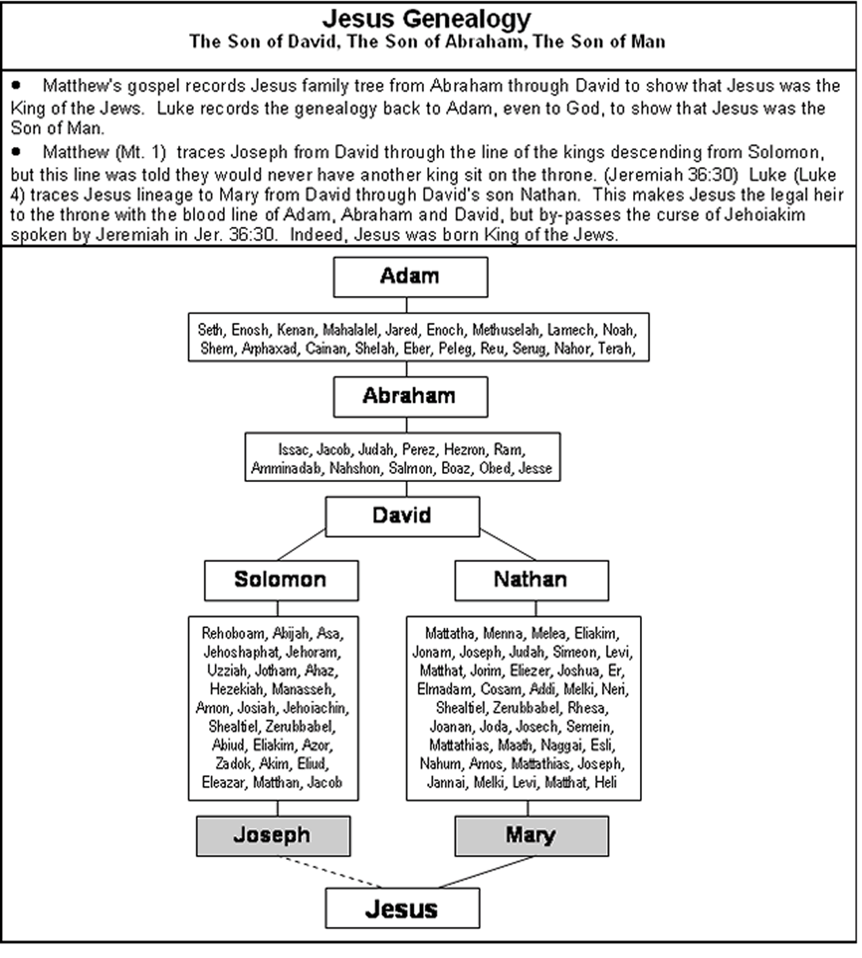 Jesus Geneology