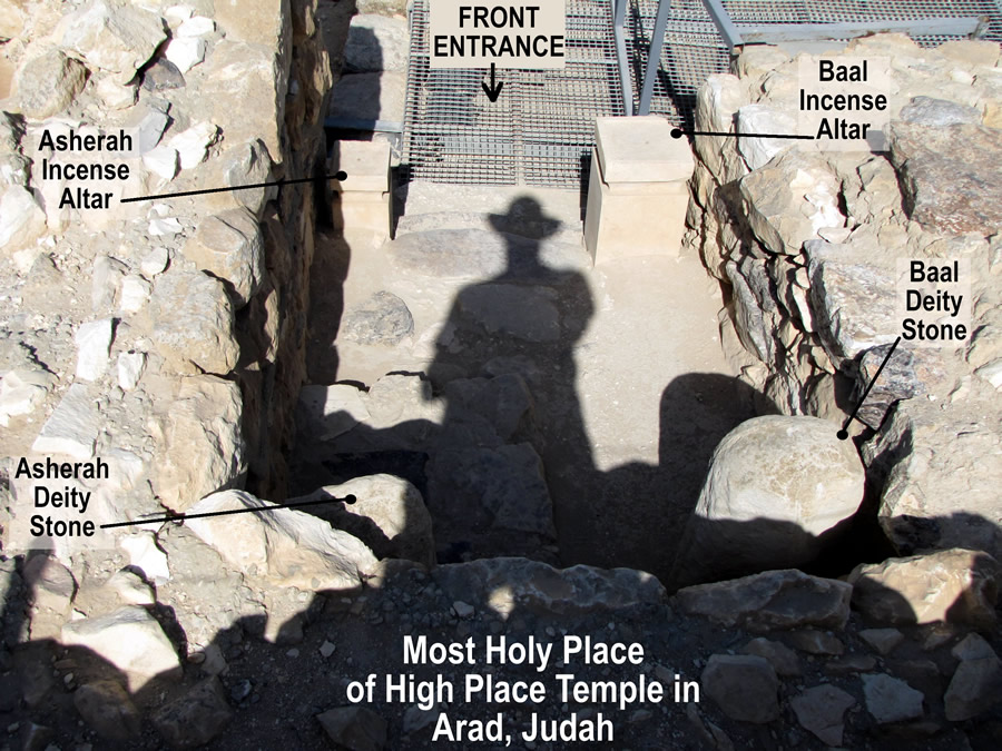 View of this Most Holy Place with Baal Stone and Incense altars in Arad Judah