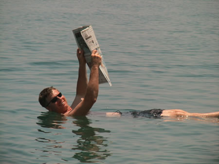 Galyn Wiemers in the Dead Sea