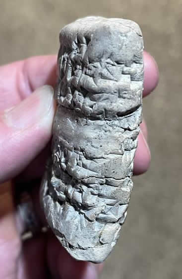 2500 1000 BC ceramic Cuneiform tablet Mesopotamian SIDE with text 2 FULL